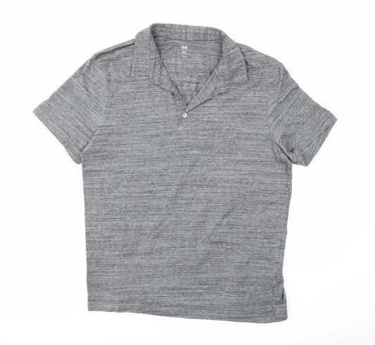 H&M Mens Grey    Polo Size XL