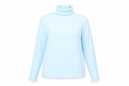 Front view of Dorothy Perkins women’s blue knit jumper, size UK 12
