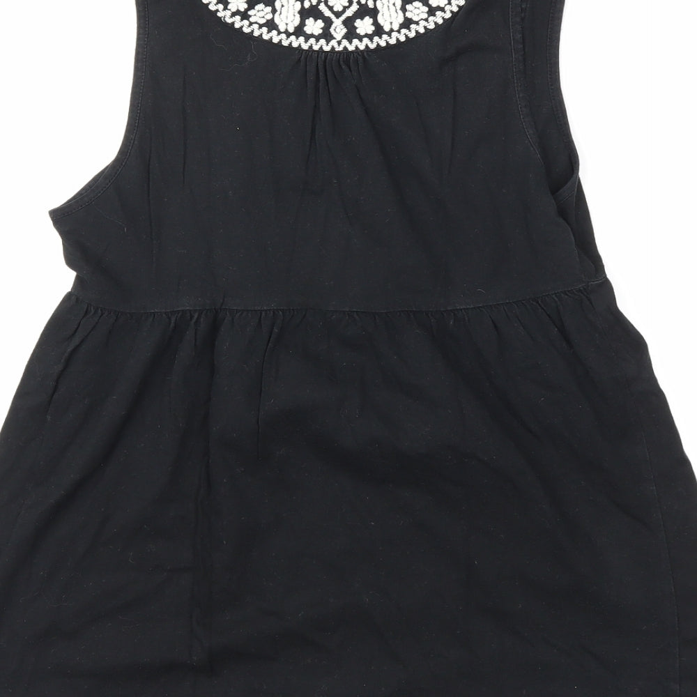Womens UK Size XS H&M Black Basic Tank