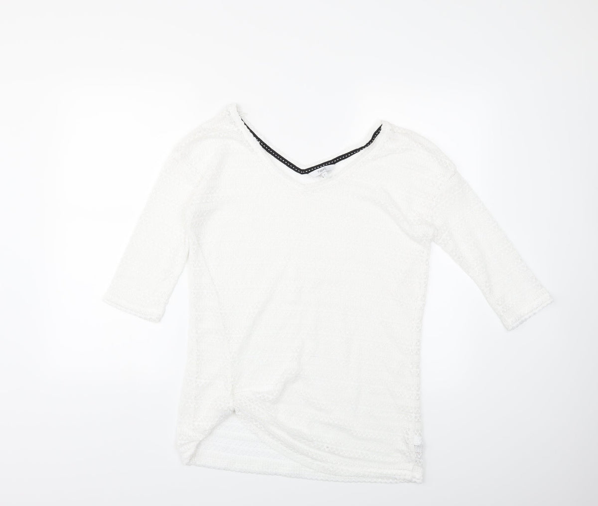 Additional front view of Next women’s white jumper, size UK 6