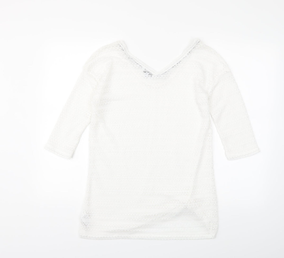 Back view of Next women’s white jumper, size UK 6