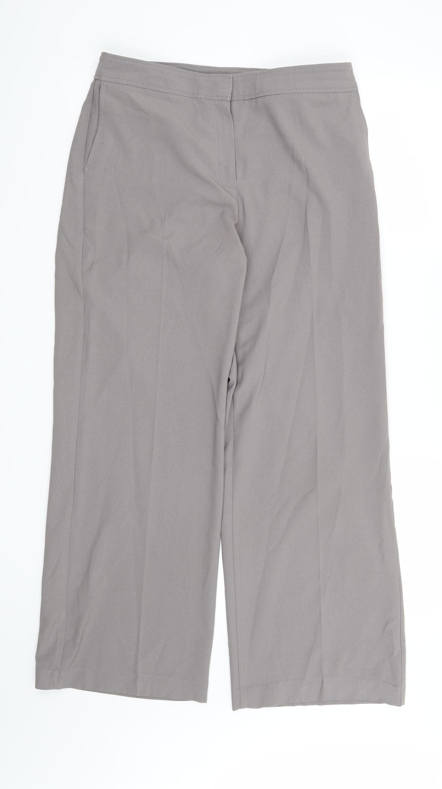 Womens UK Size 10 Marks and Spencer Regular Fit  Grey Trousers