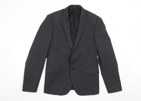 Mens UK Size M Zara Regular Grey Suit Jacket