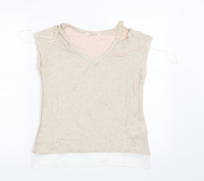 Preworn Womens Gold   Basic Blouse Size XS