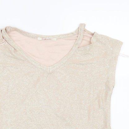 Preworn Womens Gold   Basic Blouse Size XS