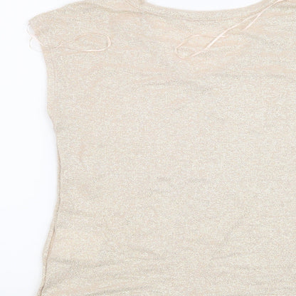 Preworn Womens Gold   Basic Blouse Size XS