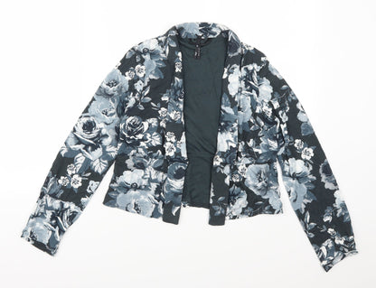 NEXT Girls Blue Floral  Cardigan Jumper Size 12 Years