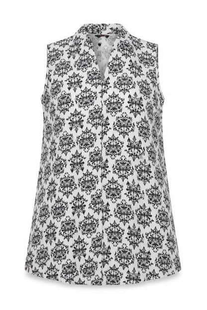 Peacocks Womens White Batik  Sheath  Size M
