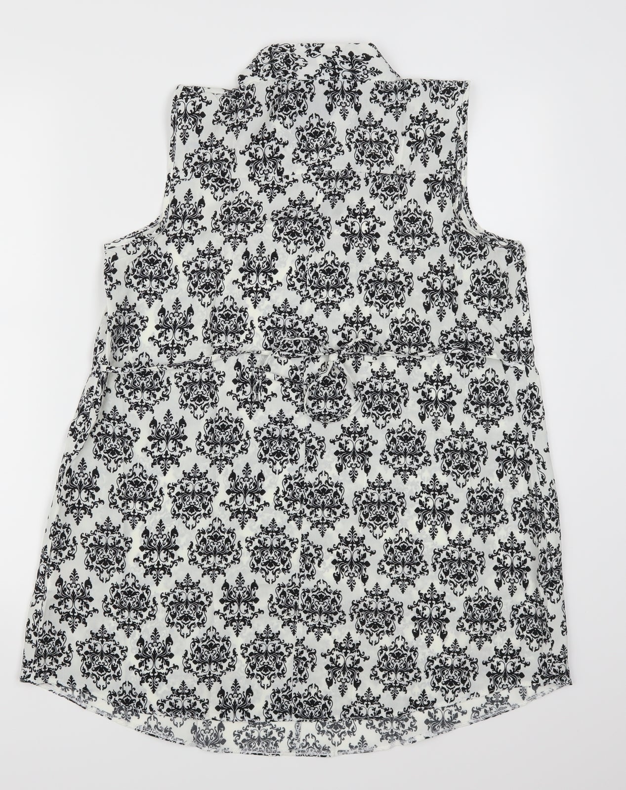 Peacocks Womens White Batik  Sheath  Size M