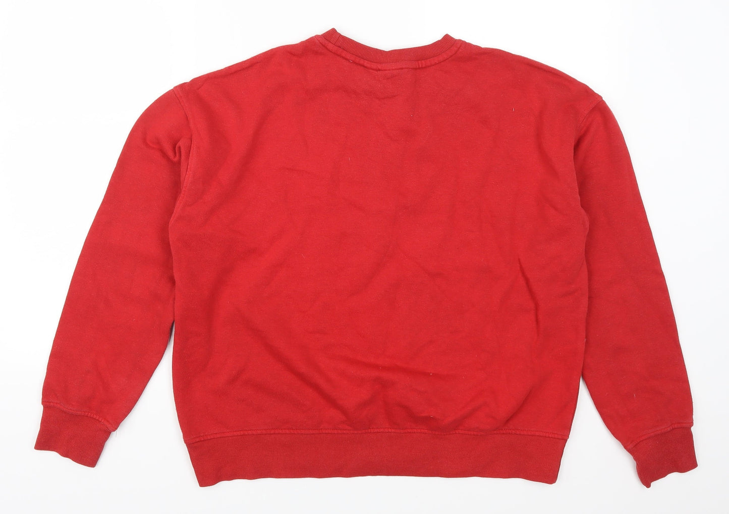 Primark Womens Red   Pullover Sweatshirt Size 10  - Naughty or Nice Mickey Mouse
