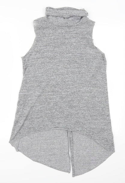 Womens UK Size 12 Preworn Grey Tunic T-Shirt