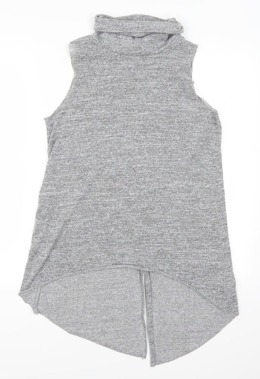 Womens UK Size 12 Preworn Grey Tunic T-Shirt