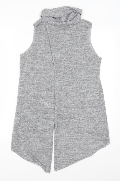 Womens UK Size 12 Preworn Grey Tunic T-Shirt