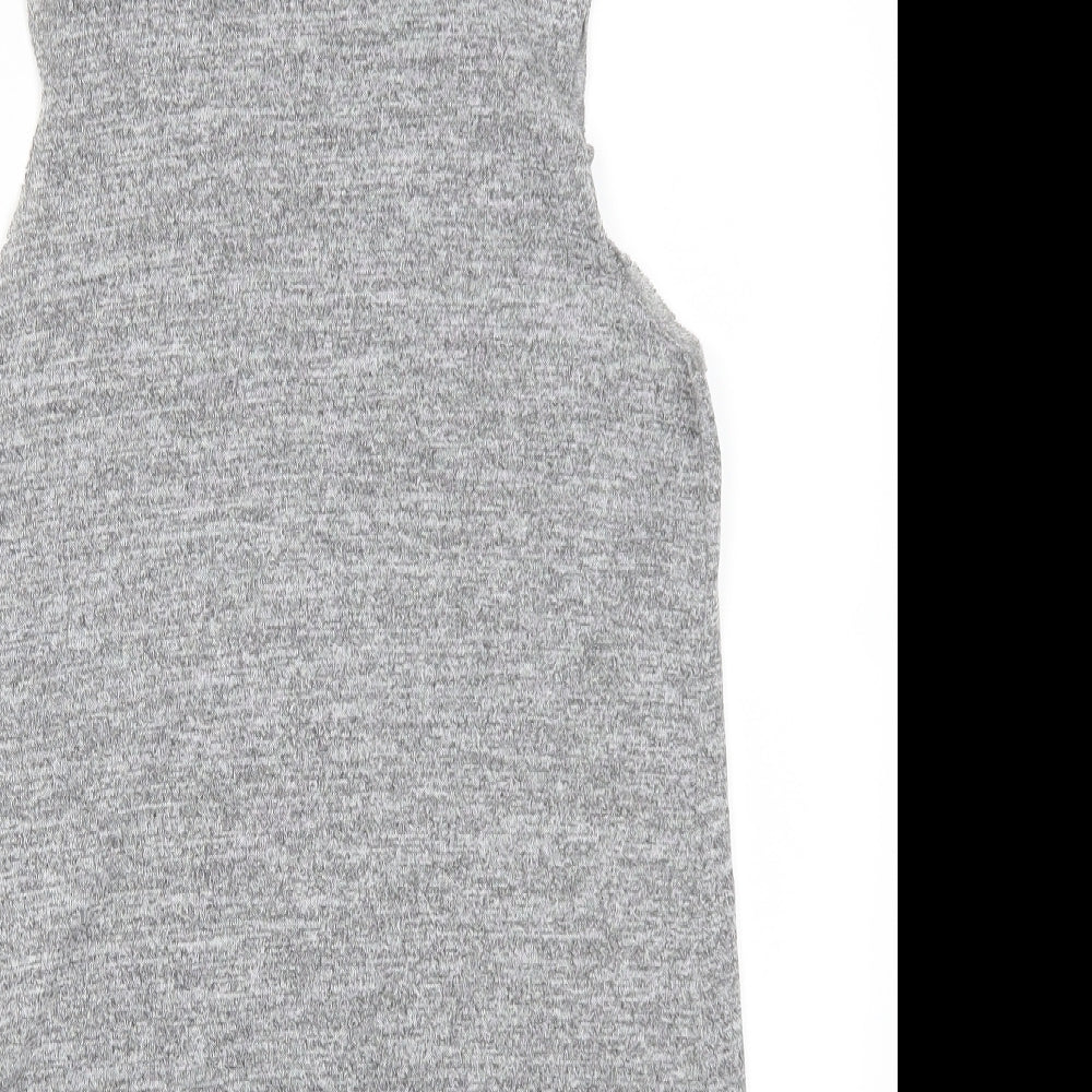 Womens UK Size 12 Preworn Grey Tunic T-Shirt