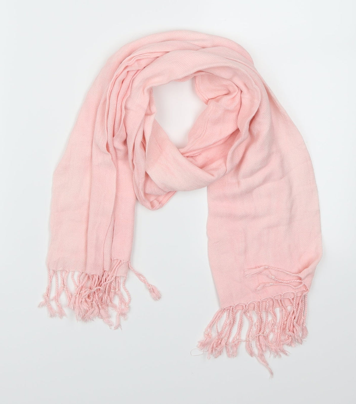 Front view of Preworn women’s pink scarf
