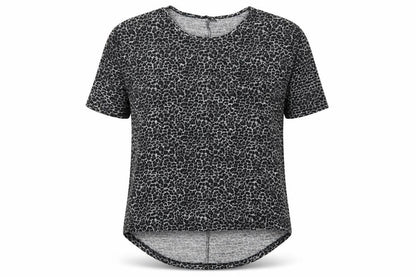 Select Womens Grey Animal Print  Basic T-Shirt Size 8