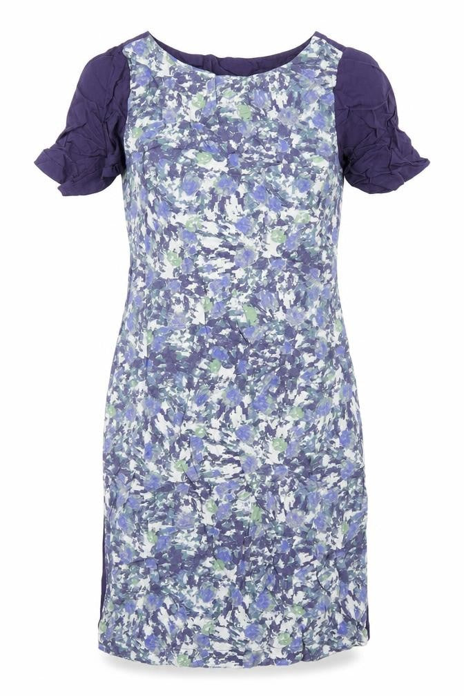 Womens Purple Geometric  Sheath  Size 8