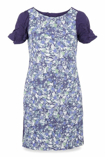 Womens Purple Geometric  Sheath  Size 8