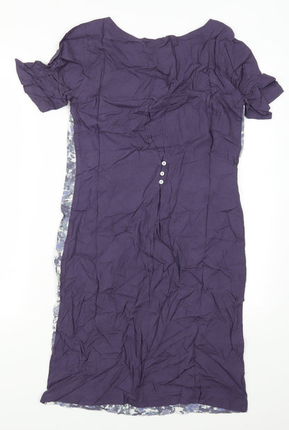 Preworn Womens Purple Geometric  Sheath  Size 8