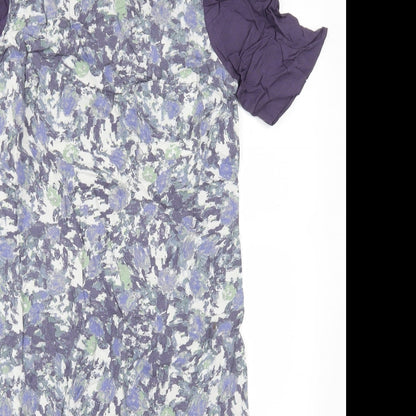 Preworn Womens Purple Geometric  Sheath  Size 8