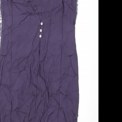 Preworn Womens Purple Geometric  Sheath  Size 8