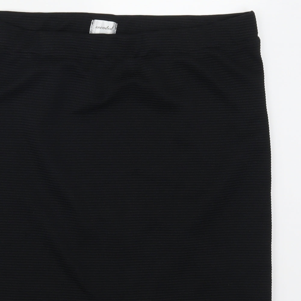 Encoded Womens Black   Straight & Pencil Skirt Size 36