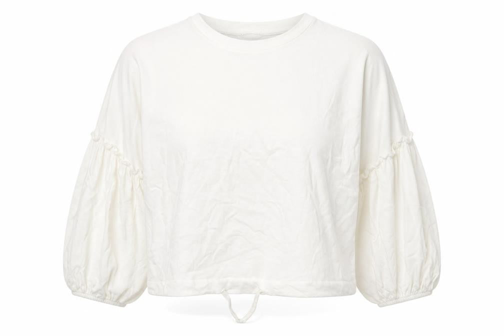 Front view of Primark women’s white pullover sweatshirt, size UK 10