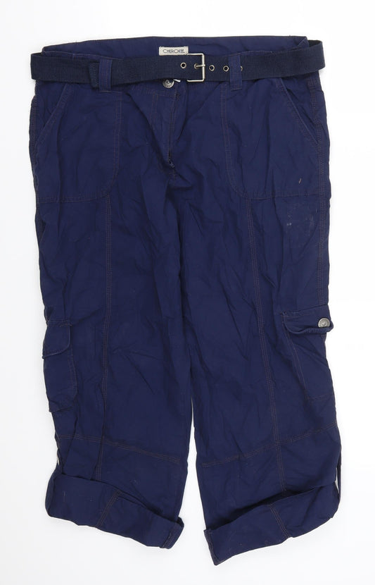 Cherokee Womens Blue   Cargo Trousers Size 16 L23 in