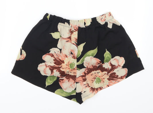 SheIn Womens Black Floral  Mom Shorts Size S