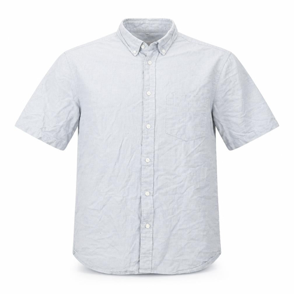 Mens UK Size M H&M Grey  Button-Up Short Sleeve Casual Shirt