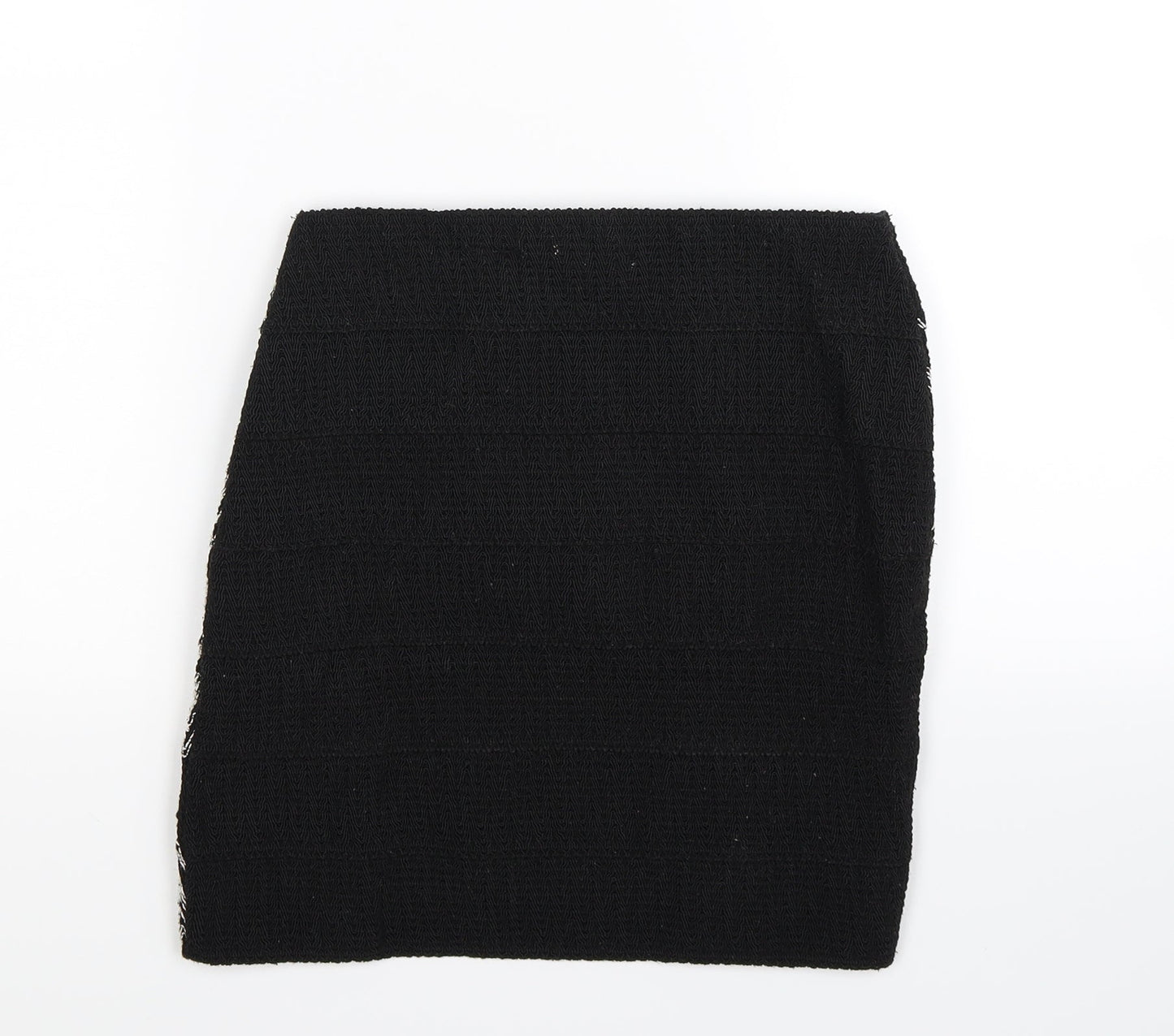 H&M Womens Black Geometric  Mini Skirt Size S