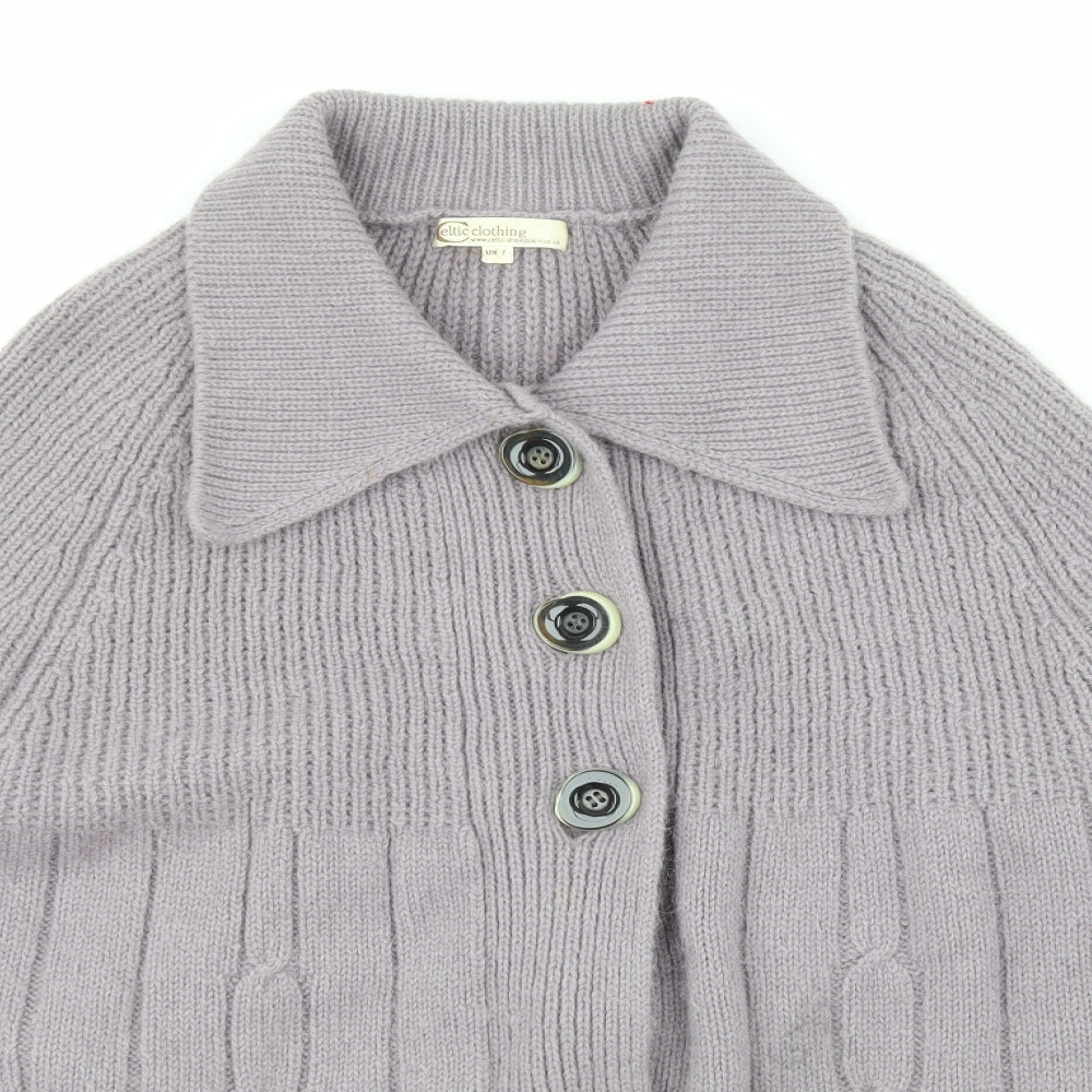 Eltic Clothing Womens Purple  Knit Cardigan Jumper Size L