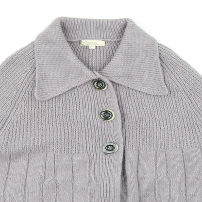 Eltic Clothing Womens Purple  Knit Cardigan Jumper Size L