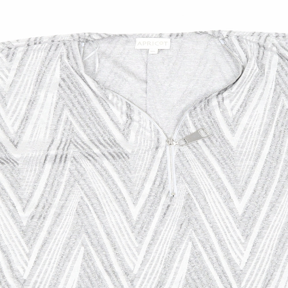 Womens UK Size M Apricot Grey Basic T-Shirt