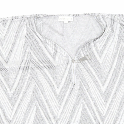 Womens UK Size M Apricot Grey Basic T-Shirt