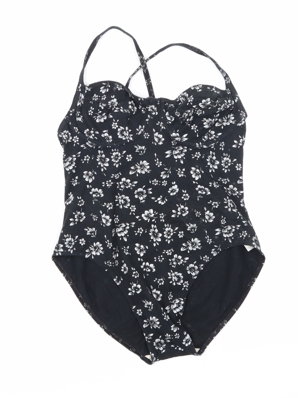Womens UK Size 12 H&M Black Basic Tank