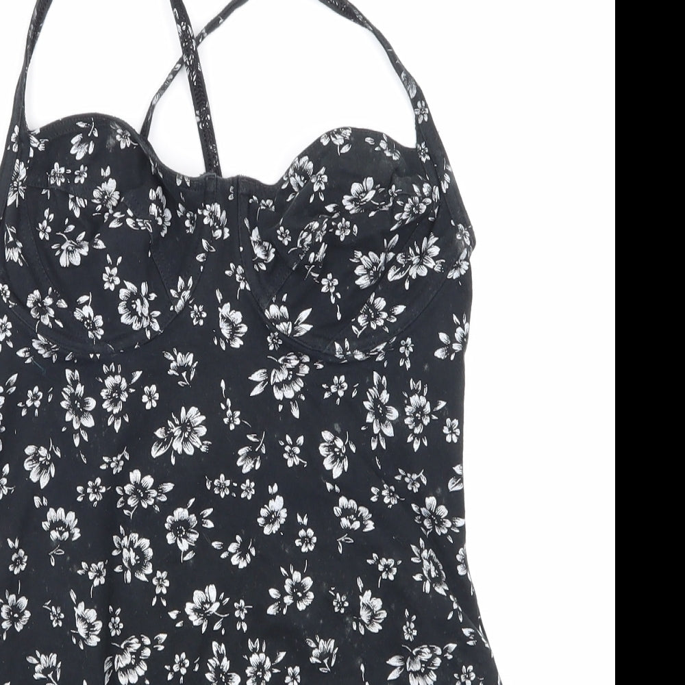 Womens UK Size 12 H&M Black Basic Tank