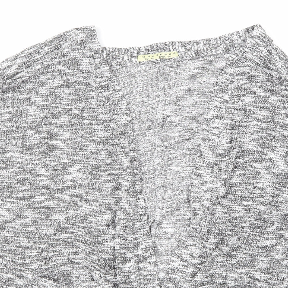 Innocence Womens Grey  Knit Cardigan Jumper Size 12