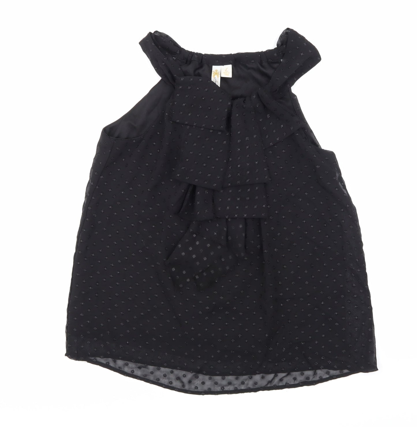 Womens UK Size L Adiva Black Basic Blouse