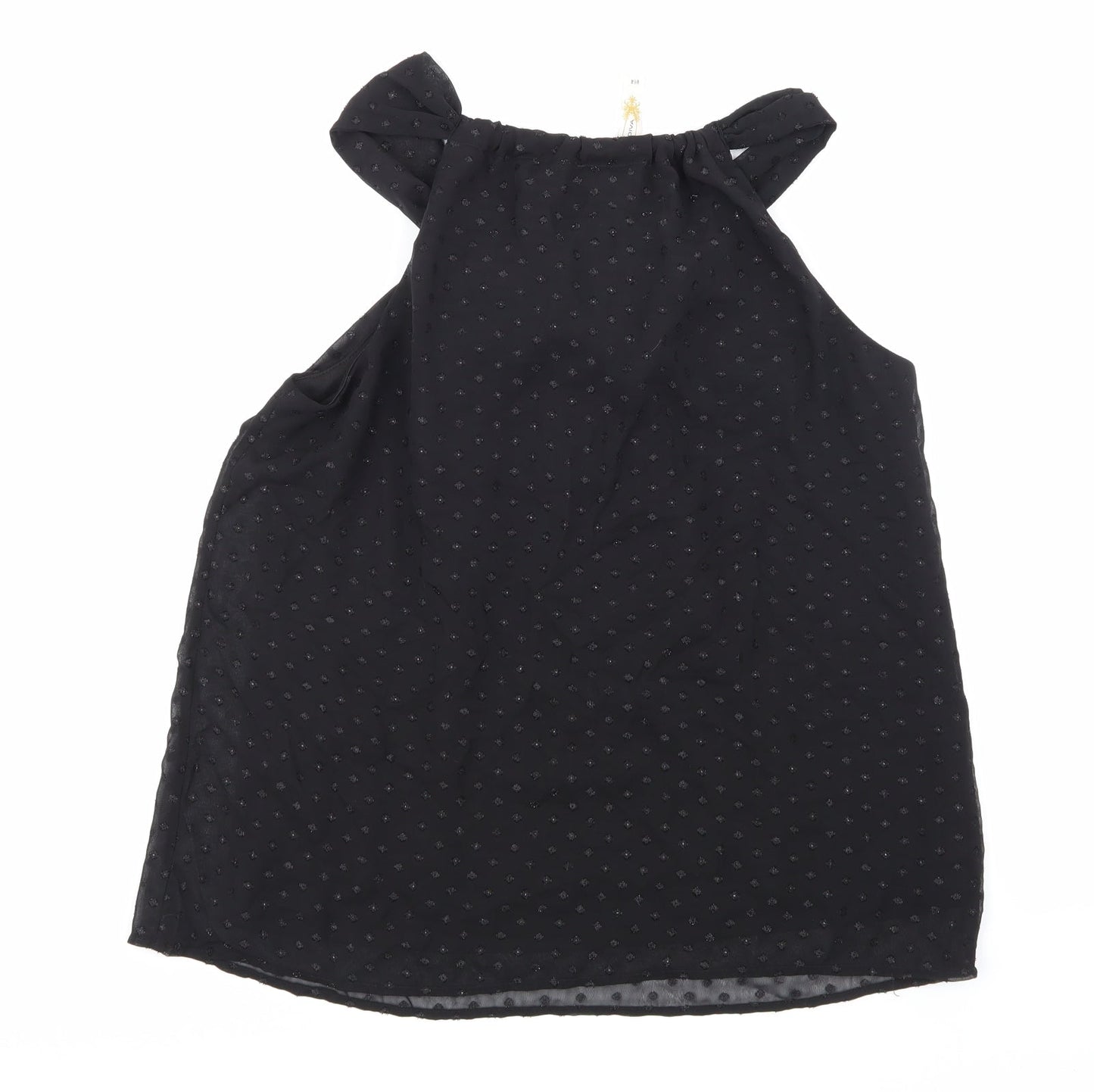 Womens UK Size L Adiva Black Basic Blouse