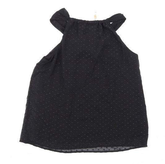 Womens UK Size L Adiva Black Basic Blouse