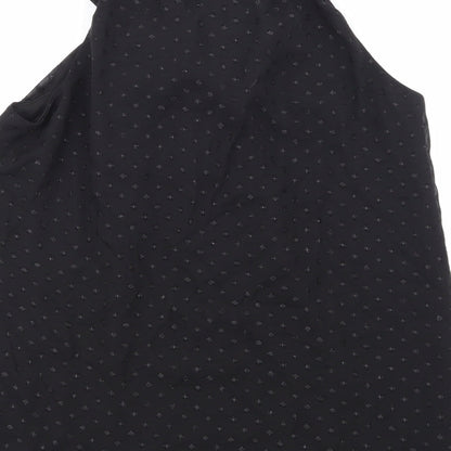 Womens UK Size L Adiva Black Basic Blouse