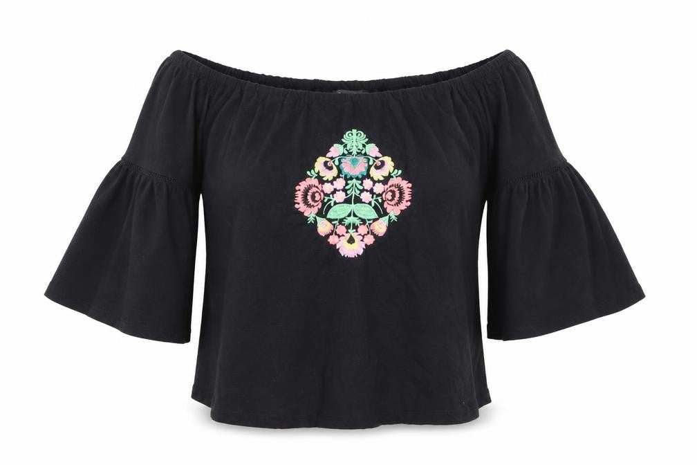 Womens UK Size 10 Primark Black Basic Blouse