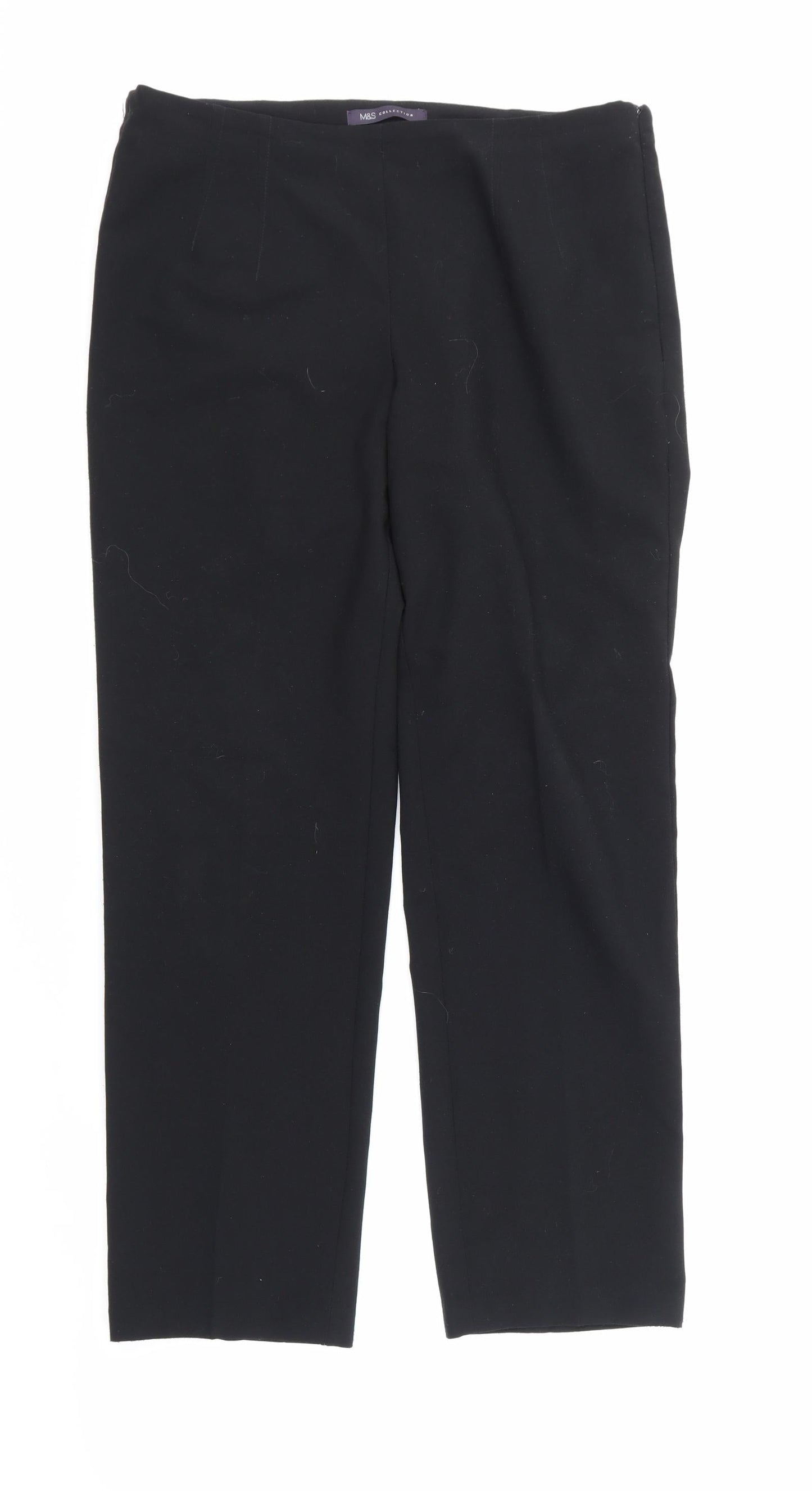 Womens UK Size 12 Marks and Spencer Regular Fit  Black Trousers