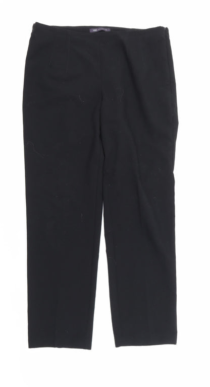 Womens UK Size 12 Marks and Spencer Regular Fit  Black Trousers