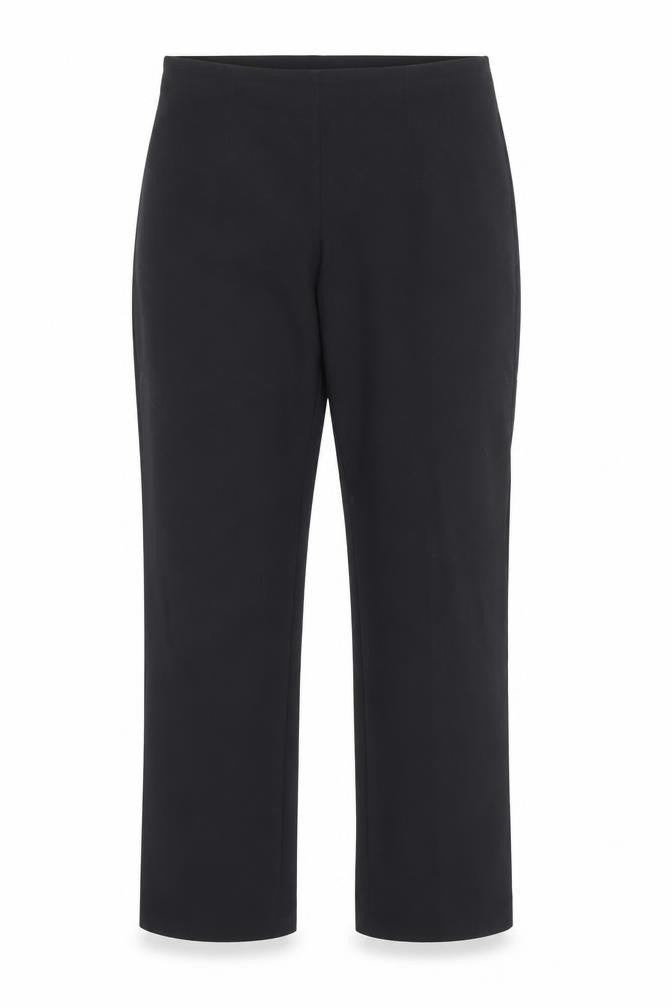 Front view of Marks & Spencer women’s black trousers, size UK 12, 26-inch leg