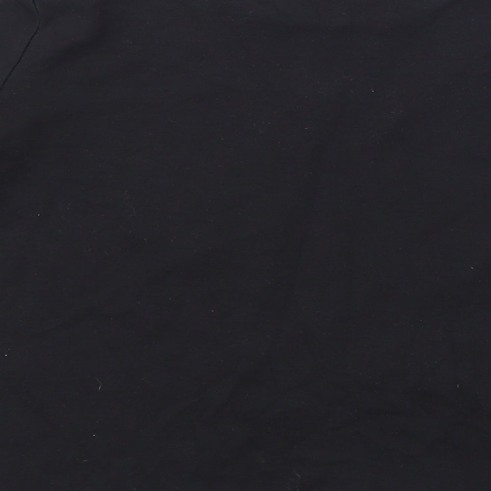 Brand and care label for George girls’ black basic t-shirt, size 9-10, years