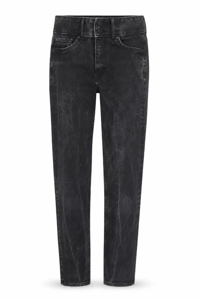 Front view of Marks & Spencer women’s black denim skinny jeans, size UK 10, 27-inch leg