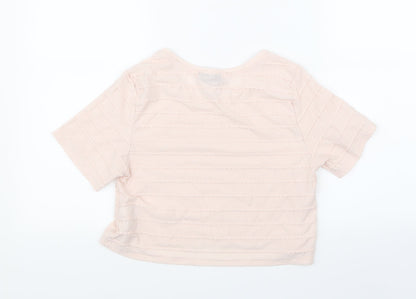 Womens UK Size 8 Topshop Pink Basic T-Shirt