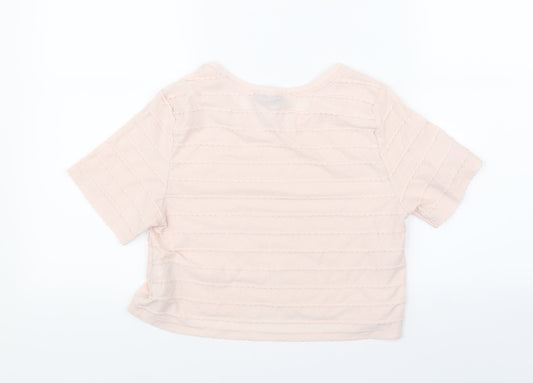Womens UK Size 8 Topshop Pink Basic T-Shirt